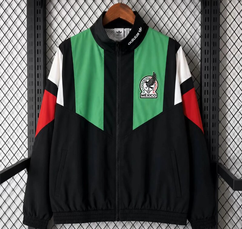 AAA Quality Mexico 26/27 Wind Coat - Black/Green
